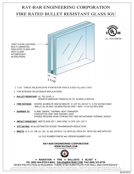 Ray-Bar Bullet Resistant Glass